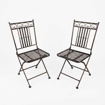 Preview: Klappbares Gartenstuhl-Set „Culta“ – Romantischer Bistro-Charme für Ihr Zuhause